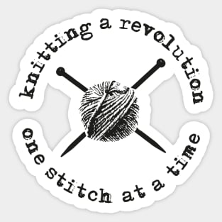 Knitting A Revolution Sticker